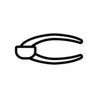 di forma rotonda aglio mannaia icona vettore schema illustrazione