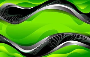 sfondo verde filo ondulato vettore