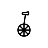 monociclo icona vettore. isolato contorno simbolo illustrazione vettore