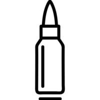 vettore icona proiettile. illustrazione del simbolo del contorno isolato