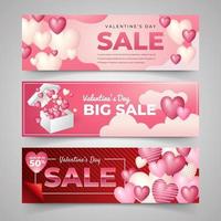 banner di marketing di San Valentino vettore