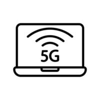 vettore icona connessione wifi. illustrazione del simbolo del contorno isolato