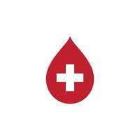 logo dell'illustrazione del sangue vettore