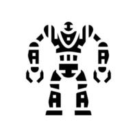 illustrazione vettoriale dell'icona del glifo del robot cyborg