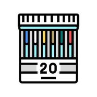 pannello 20 droga test colore icona vettore illustrazione