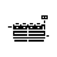 gramolatore macchine glifo icona vettore illustrazione