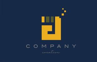 giallo puntini un' alfabeto lettera logo icona design. modello design per azienda o attività commerciale vettore