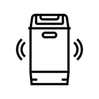 portatile lavaggio macchina linea icona vettore illustrazione