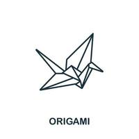 origami icona a partire dal Hobby collezione. semplice linea elemento origami simbolo per modelli, ragnatela design e infografica vettore