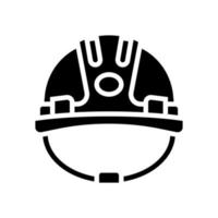 casco costruttore glifo icona vettore illustrazione