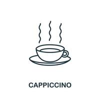 cappuccino icona a partire dal Italia collezione. semplice linea cappuccino icona per modelli, ragnatela design e infografica vettore