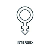 intersessualità icona a partire dal lgbt collezione. semplice linea intersessualità icona per modelli, ragnatela design e infografica vettore