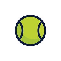 tennis palla semplice piatto icona vettore