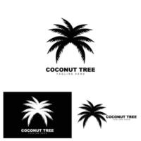 Noce di cocco albero logo, oceano albero vettore, design per modelli, Prodotto marchio, spiaggia turismo oggetto logo vettore