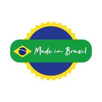made in brasile banner con timbro sigillo vettore