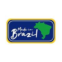 made in brasile banner con mappa vettore