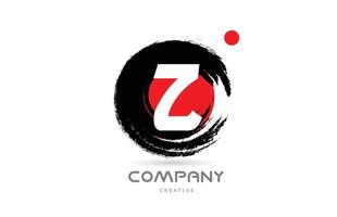 grunge z alfabeto lettera logo icona design con giapponese stile scritta. creativo modello per azienda vettore