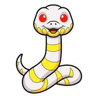 carino albino mangrovia serpente cartone animato vettore