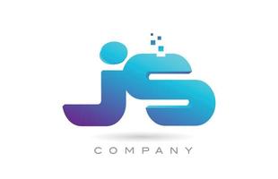 js alfabeto lettera logo icona combinazione design. creativo modello per attività commerciale e azienda vettore