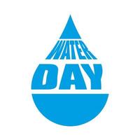 giornata d'acqua in goccia d'acqua, per la celebrazione dell'ecologia vettore