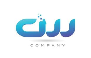 cw alfabeto lettera logo icona combinazione design. creativo modello per attività commerciale e azienda vettore