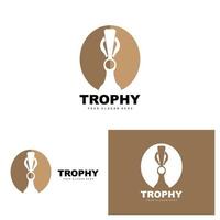 campionato trofeo logo, campione premio vincitore trofeo disegno, vettore icona modello