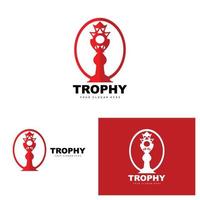 campionato trofeo logo, campione premio vincitore trofeo disegno, vettore icona modello