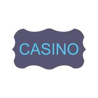 casinò cartello vettore icona