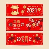 Banner di capodanno cinese 2021 vettore