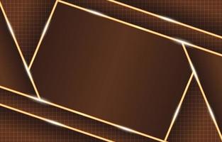 composizione geometrica incandescente di luci al neon in oro marrone vettore