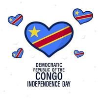 giugno 30, indipendenza giorno di il democratico repubblica di il congo. congo nazionale vacanza. carta, striscione, manifesto, sfondo design. vettore illustrazione.