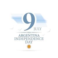 9 luglio, argentina indipendenza giorno sfondo. argentina nazionale vacanza. carta, striscione, manifesto, sfondo design. vettore illustrazione.