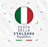 festa della repubblica italiana traduzione giugno 2. italiano repubblica giorno. carta design con italiano bandiera e colori.