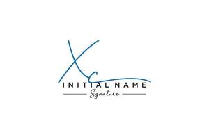 iniziale xc firma logo modello vettore. mano disegnato calligrafia lettering vettore illustrazione.