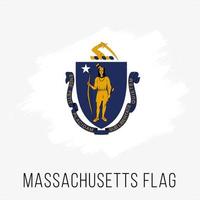 Stati Uniti d'America stato Massachusetts grunge vettore bandiera design modello