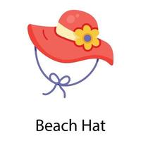 di moda spiaggia cappello vettore