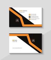 attività commerciale carta design con nero sfondo, pulito e minimo nome carta vettore