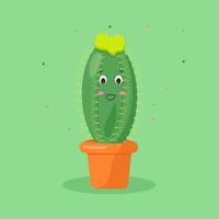 cartone animato vettore illustrazione. bellissimo illustrazione con colorato kawaii cactus pentola per Stampa design.