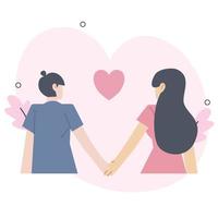 concetto di san valentino situazioni di persona isolata. raccolta di scene con persone che celebrano vacanze romantiche, coppie di appuntamenti, relazioni d'amore. mega insieme. illustrazione vettoriale in design piatto