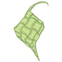 Ketupat elemento per eid mubarak vettore