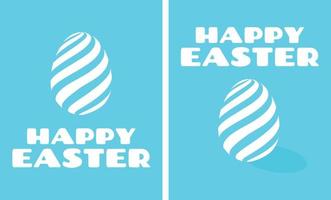 Due contento Pasqua carte con uovo vettore