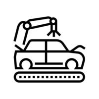 applicare Primer su auto corpo linea icona vettore illustrazione