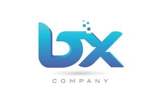 bx alfabeto lettera logo icona combinazione design. creativo modello per attività commerciale e azienda vettore