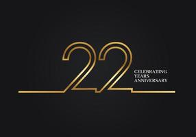 Anniversario di 22 anni vettore