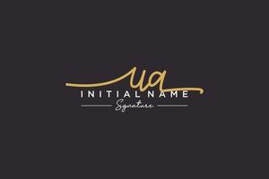 iniziale ua firma logo modello vettore. mano disegnato calligrafia lettering vettore illustrazione.