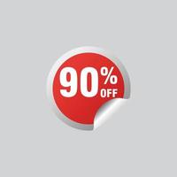 90 sconto, i saldi vettore badge per etichette, , adesivi, striscioni, tag, ragnatela adesivi, nuovo offerta. sconto origami cartello striscione.