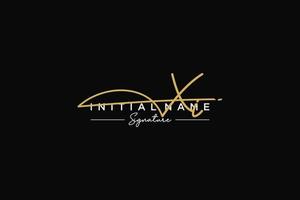 iniziale xi firma logo modello vettore. mano disegnato calligrafia lettering vettore illustrazione.