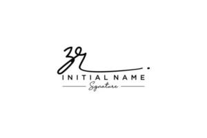 iniziale zr firma logo modello vettore. mano disegnato calligrafia lettering vettore illustrazione.