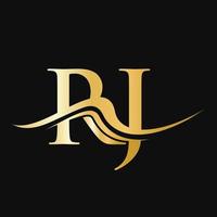 lettera rj logo design monogramma attività commerciale e azienda logotipo vettore