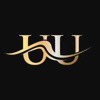 lettera uu logo design modello monogramma attività commerciale e azienda logotipo vettore